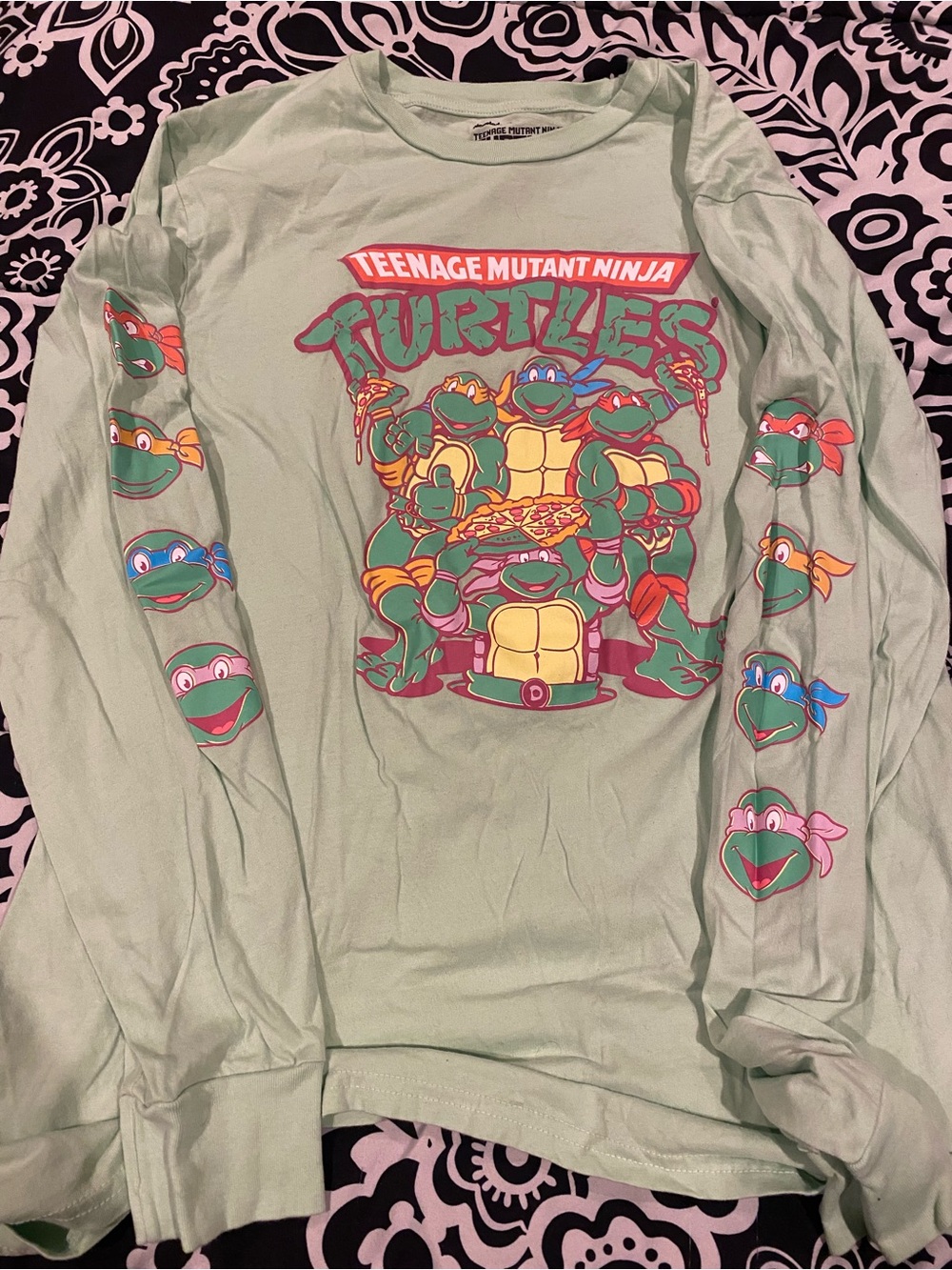 Nickelodeon Teenage Mutant Ninja Turtles Light Green Long Sleeve Tee